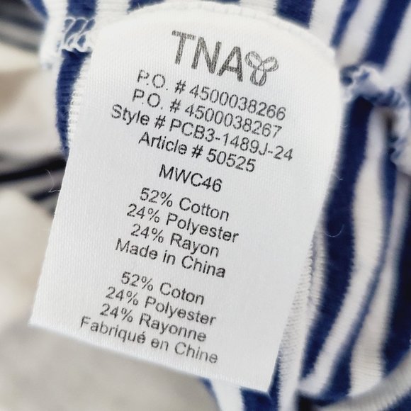 ARITZIA TNA Cotton V-Neck Striped Marina Sweater - Picture 9 of 9